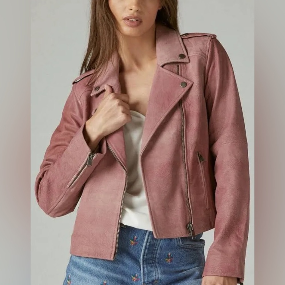 Light Pink Motorcycle Bomber Jacket